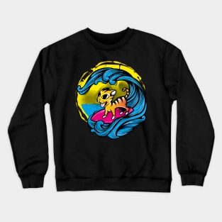 Cat Surfer Crewneck Sweatshirt